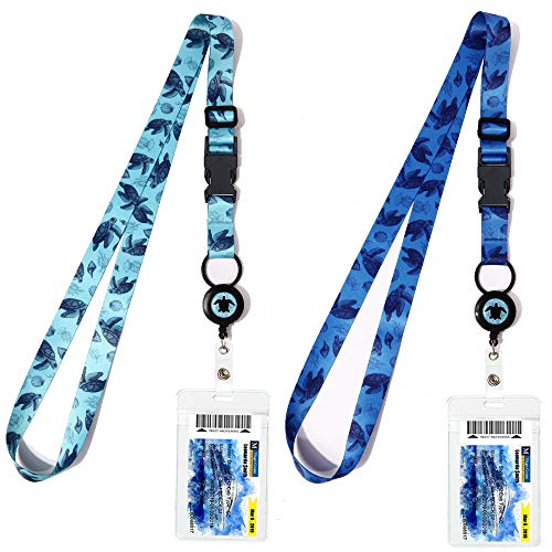 MNGARISTA Cruise Lanyards, Adjustable Lanyard with Retractable Reel, Waterproof ID Badge Holder for All Cruises Ships Key Cards, 2pack