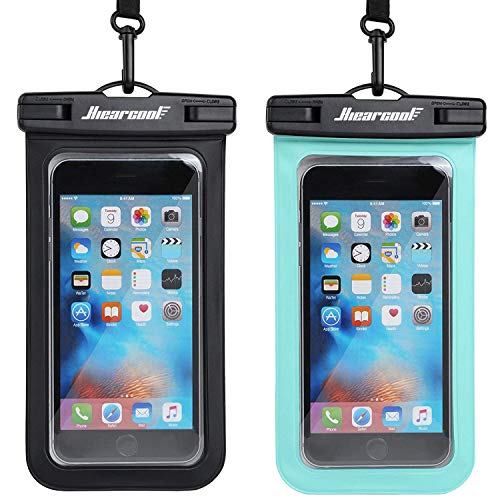 Universal Waterproof Case,Hiearcool Waterproof Phone Pouch Compatible for iPhone 13 12 11 Pro Max XS Max Samsung Galaxy s10 Google Up to 7.0", IPX8 Cellphone Dry Bag for Vacation-2 Pack