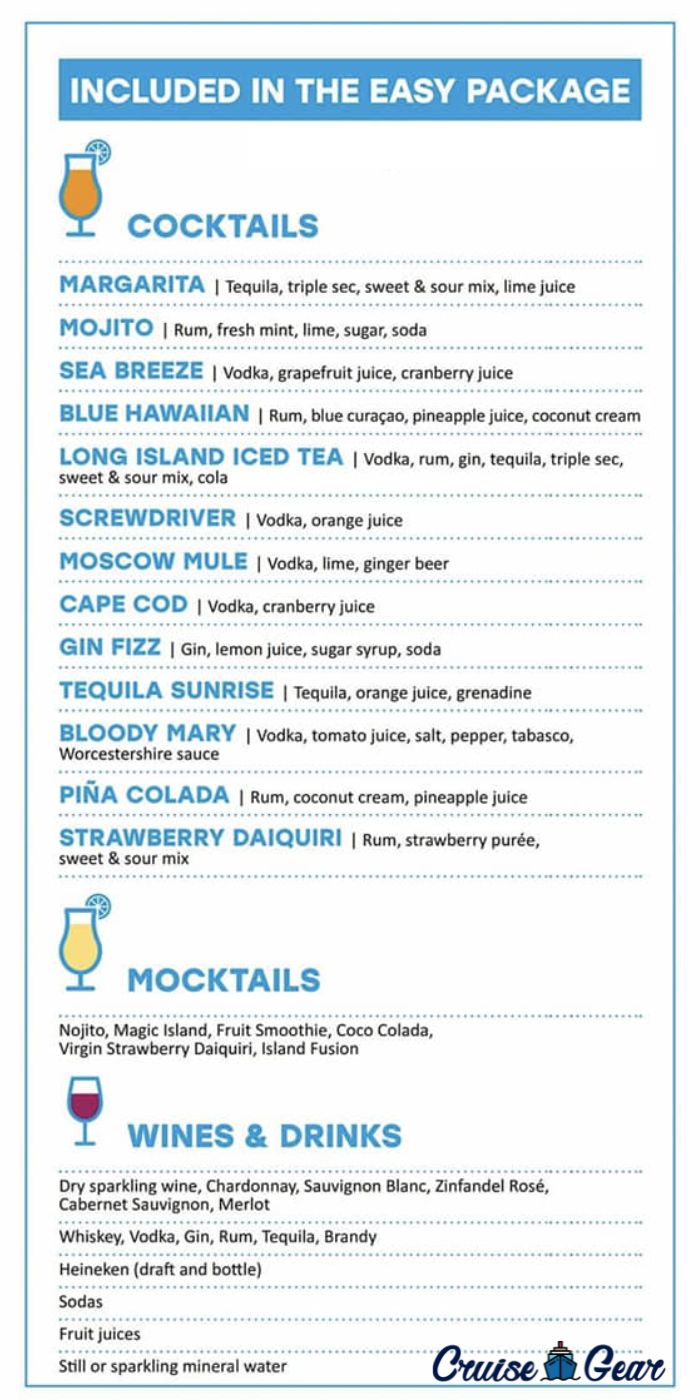 Msc Cruises Drink Packages 2025 India