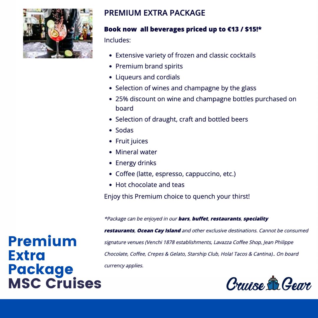 MSC Drink Packages With Prices A Complete Guide CruiseGear