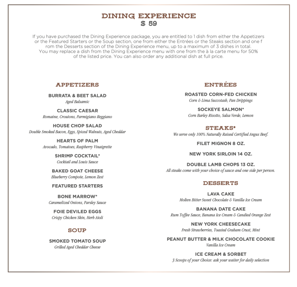 msc cruise dining times