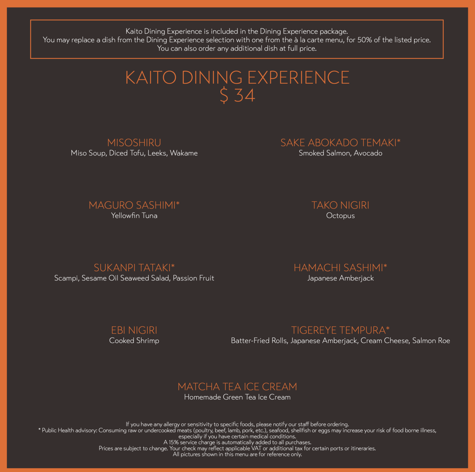 Kaito Sushi Dining Package MSC Meraviglia