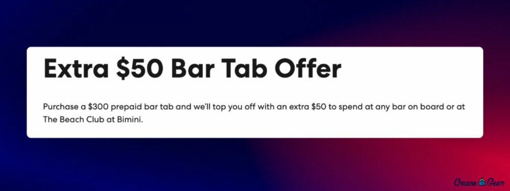 Tab Offer Virgin Voyages Drink Package | 2026 | The Bar Tab explained - Cruise Gear