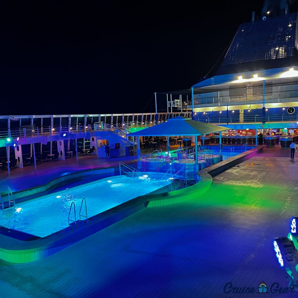 Norwegian Sun Pool at Night