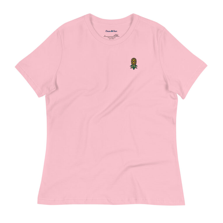 Embroidered Upside Down Pineapple - IYKYK Women's Relaxed T-Shirt Embroidered Upside Down Pineapple - IYKYK Women's Relaxed T-Shirt