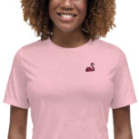 Fabulous Flamingo Embroidered Women's Relaxed T-Shirt