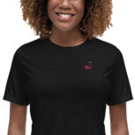 Fabulous Flamingo Embroidered Women's Relaxed T-Shirt