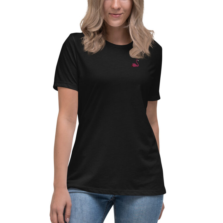 Fabulous Flamingo Embroidered Women's Relaxed T-Shirt Fabulous Flamingo Embroidered Women's Relaxed T-Shirt