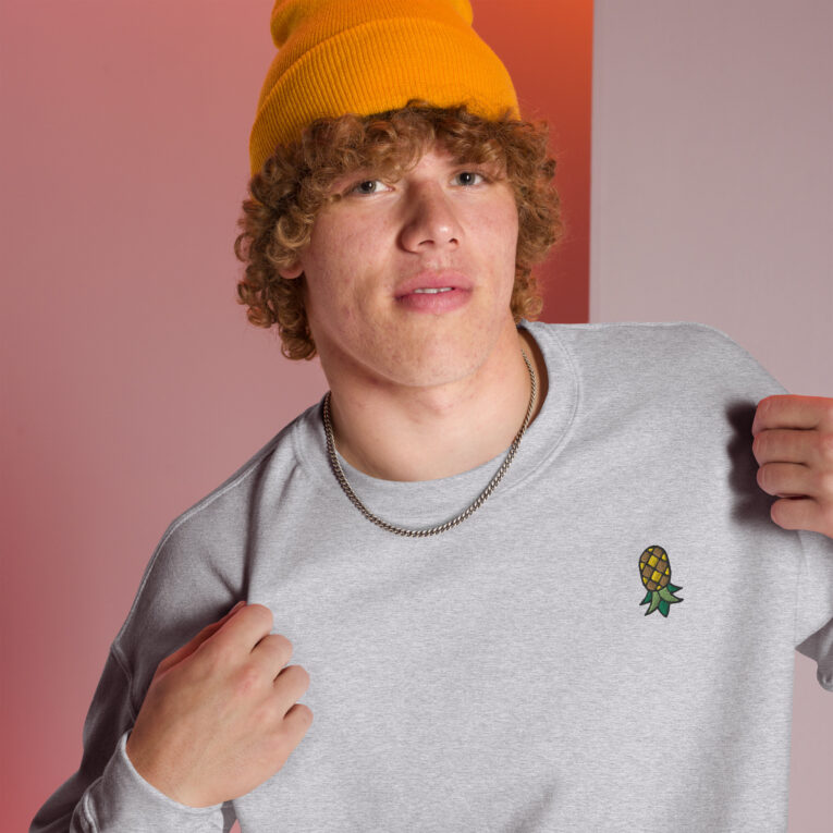 Pineapple Paradox - IYKYK - Embroidered Upside Down Pineapple Unisex Sweatshirt Pineapple Paradox - IYKYK - Embroidered Upside Down Pineapple Unisex Sweatshirt