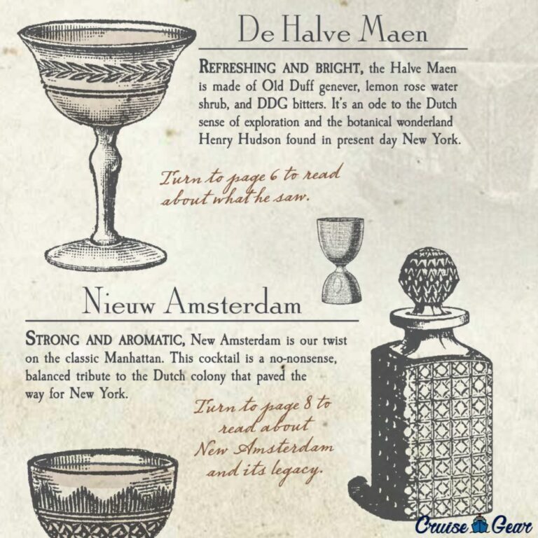 Holland America Bar & Drink Menus with Prices 2023