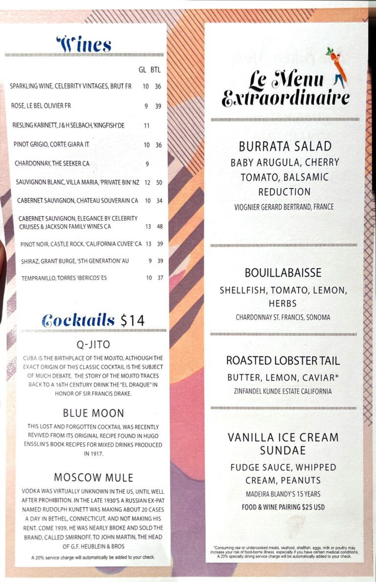 Le Petit Chef Celebrity Cruises Menu &Amp; Review 5 Le Petit Chef - Celebrity Cruises Menu