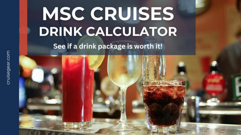 MSC Cruises drink & beverage calculator