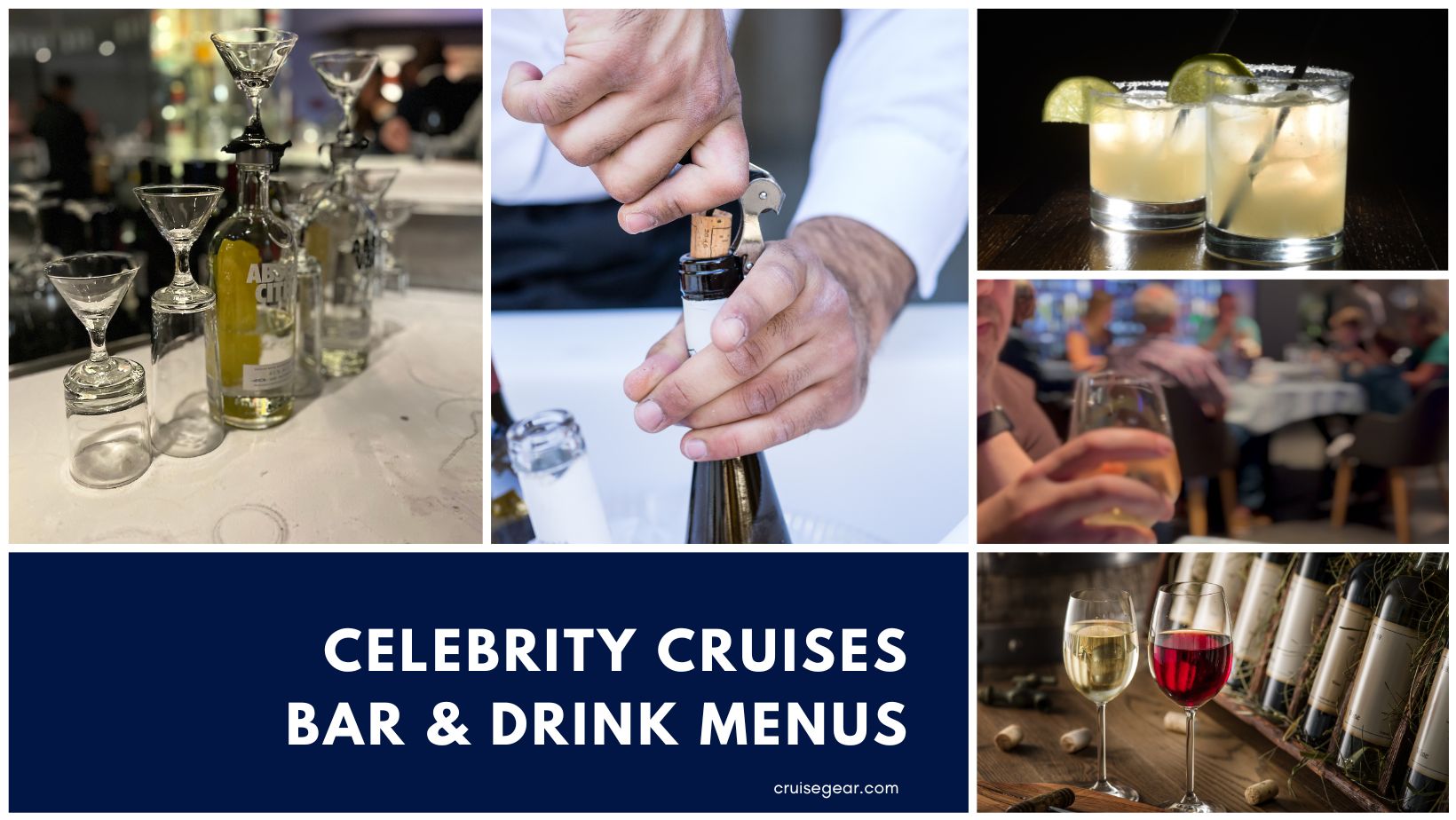 celebrity cruises bar menus